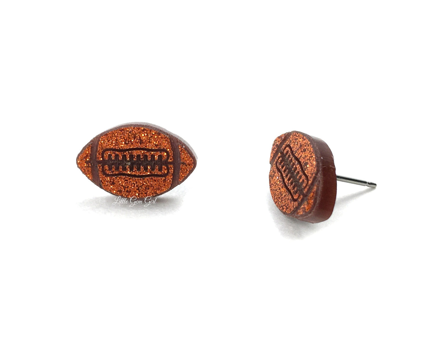 Sports Earrings Stainless Steel and Titanium Hypoallergenic Studs - Four Choices Available from Football, Baseball, Soccer, Basketball
