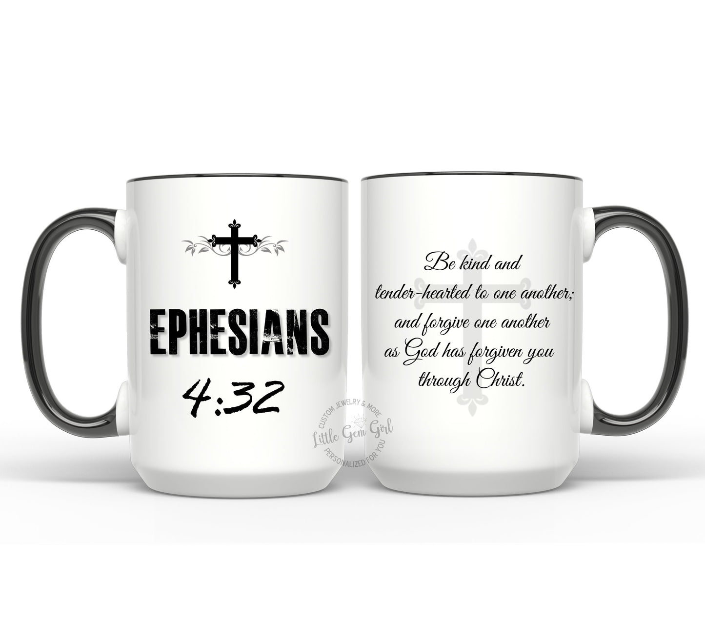 Personalized Bible Verse Coffee Mug - Customized 15oz Christian Coffee Cup With the Scripture of Your Choice