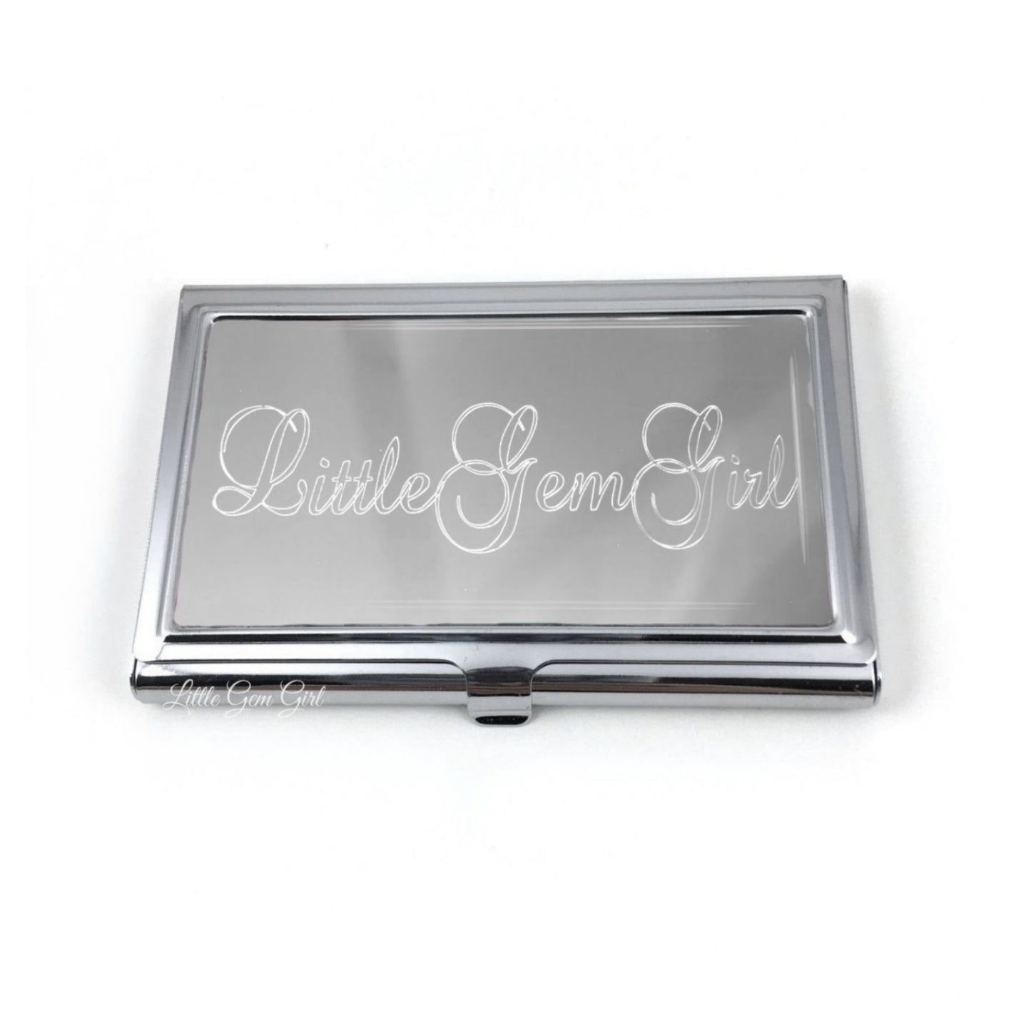 Business Card Holder Custom Engraved Stainless Steel Case with Your Name or Company Logo