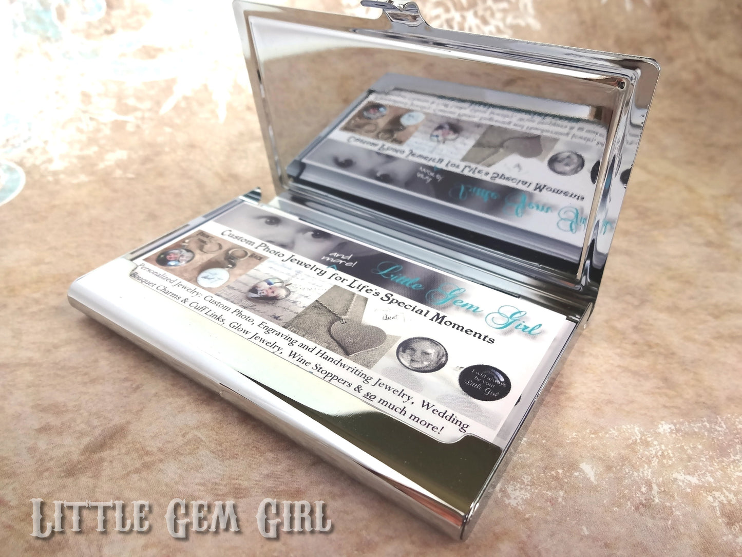 Business Card Holder Custom Engraved Stainless Steel Case with Your Name or Company Logo
