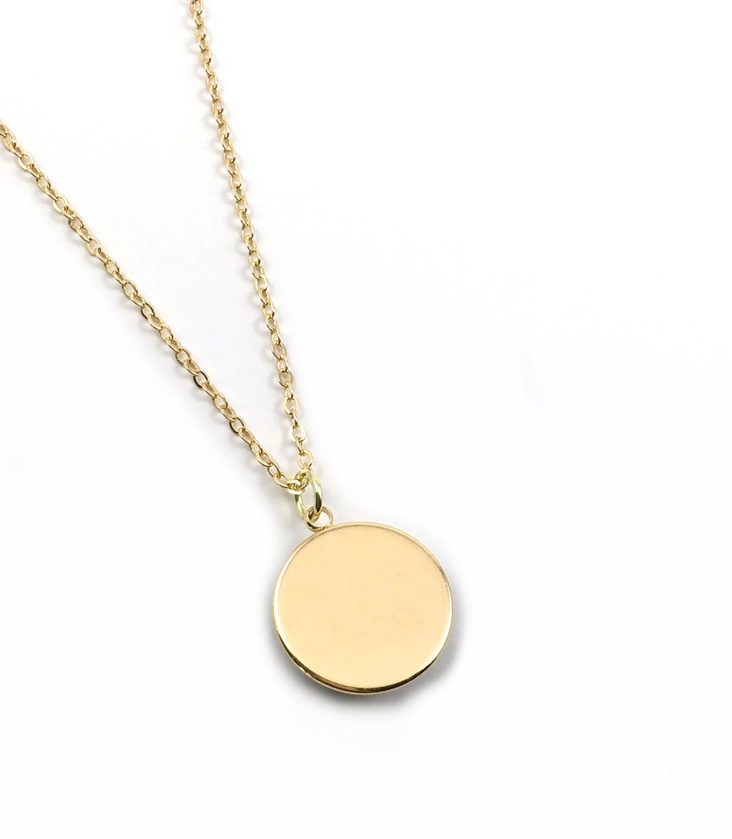 Gold Stainless Steel Custom Birth Moon Necklace that Glows in the Dark - Personalized Birthday Moon Phase Jewelry