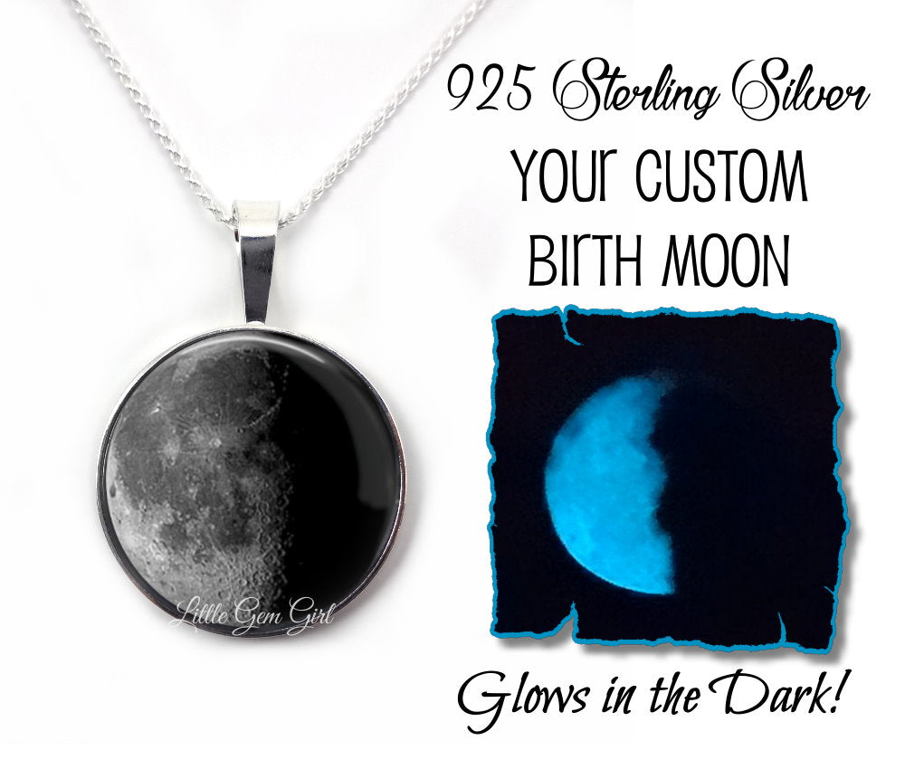 Custom moon hot sale phase jewelry