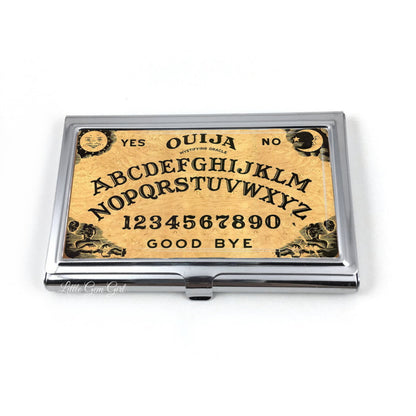 Ouija Board Business Card Holder - Stainless Steel Card Carrying Case