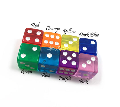 Dice Drop Earrings with Titanium French Ear Hooks – Hypoallergenic, 8 Colors, Mix & Match