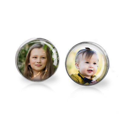Custom Photo Earrings – Hypoallergenic Stainless Steel Stud or Dangle - Personalized Gift for Her, Custom Picture Jewelry