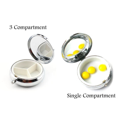 Custom Photo Metal Pill Box – Personalized Pill Case with 1 or 3 Compartments