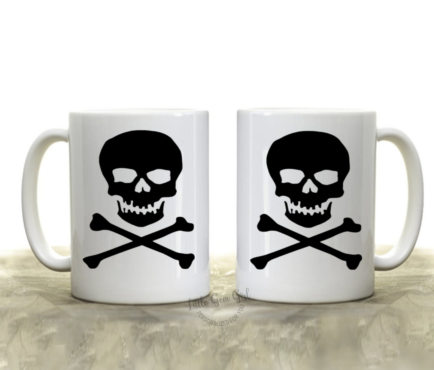 Skull and Crossbones Coffee Mug 15oz – Gothic Punk Rock Pirate Cup