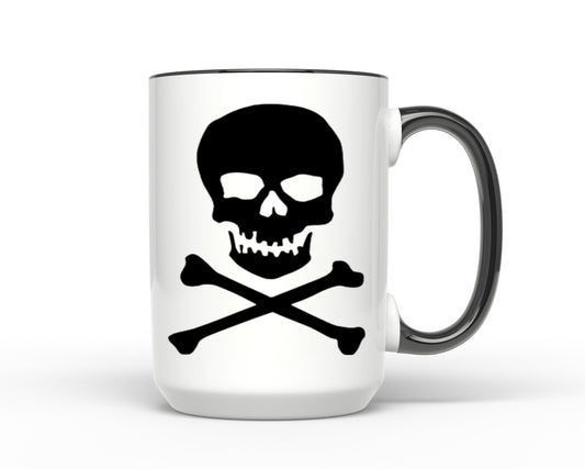Skull and Crossbones Coffee Mug 15oz – Gothic Punk Rock Pirate Cup
